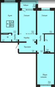 Квартира 88,3 м², 3-комнатная - изображение 1
