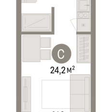 Квартира 24,2 м², студия - изображение 3