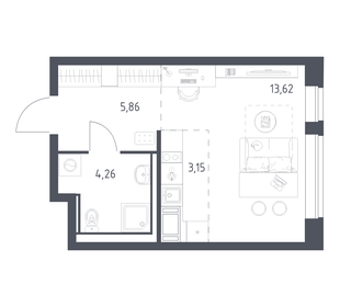 Квартира 26,9 м², студия - изображение 1