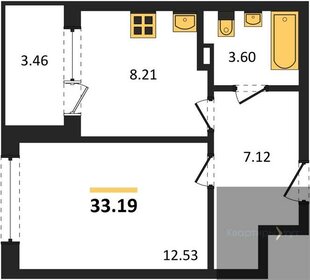 Квартира 33,2 м², 1-комнатная - изображение 1