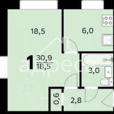 Квартира 30,8 м², 1-комнатная - изображение 2