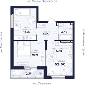 Квартира 52,5 м², 2-комнатная - изображение 2