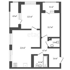 Квартира 71,7 м², 2-комнатная - изображение 1