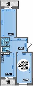 Квартира 68,8 м², 2-комнатная - изображение 1