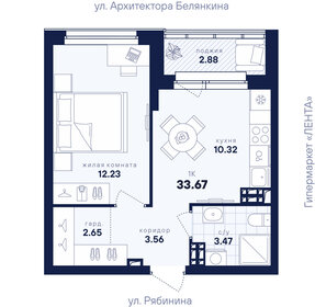 Квартира 33,7 м², 1-комнатная - изображение 2