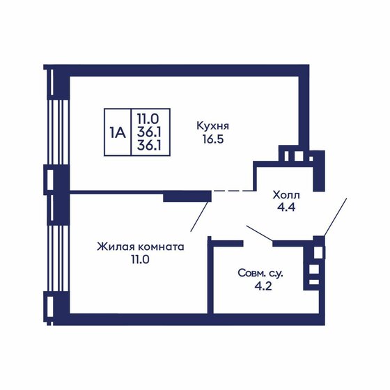 26,7 м², квартира-студия 3 855 260 ₽ - изображение 36