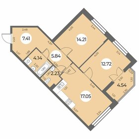 Квартира 65,9 м², 2-комнатная - изображение 1
