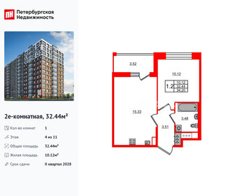 Квартира 32,4 м², 1-комнатная - изображение 1