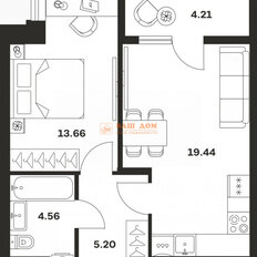 Квартира 47,1 м², 1-комнатная - изображение 4
