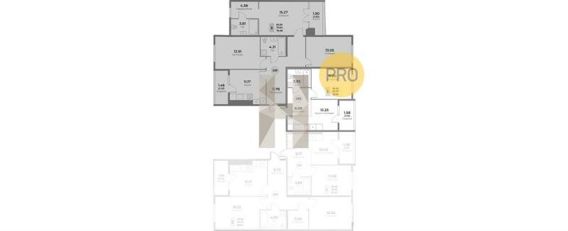79,9 м², 3-комнатная квартира 12 390 700 ₽ - изображение 54