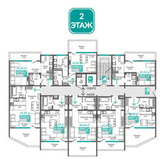 Квартира 41,3 м², 1-комнатные - изображение 2