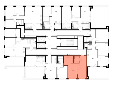 Квартира 42,1 м², 1-комнатная - изображение 2