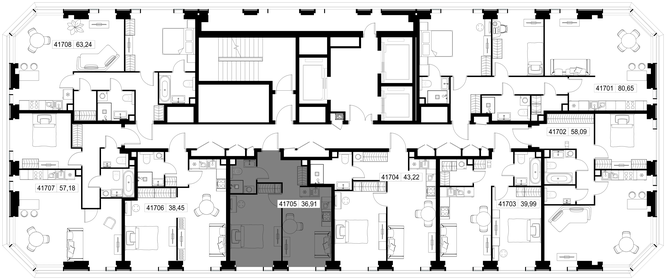 Квартира 36,9 м², 1-комнатная - изображение 3
