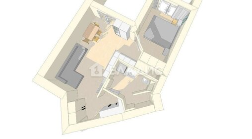 Квартира 61,8 м², 1-комнатная - изображение 1