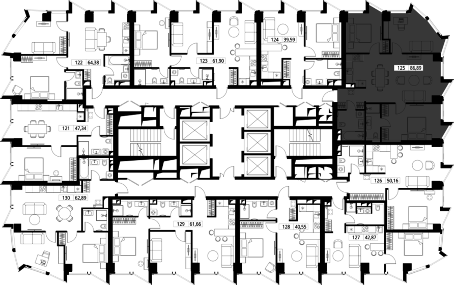 83 м², 2-комнатная квартира 68 060 000 ₽ - изображение 49