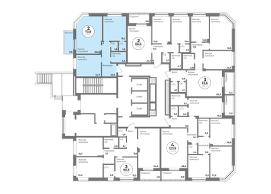 Квартира 73,8 м², 2-комнатная - изображение 2
