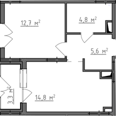 Квартира 40,9 м², 1-комнатная - изображение 3