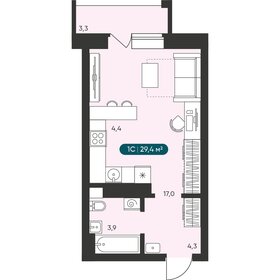 Квартира 29,4 м², 1-комнатная - изображение 1