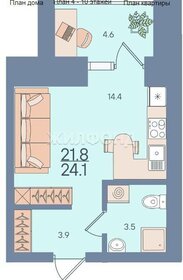 Квартира 24,1 м², студия - изображение 1