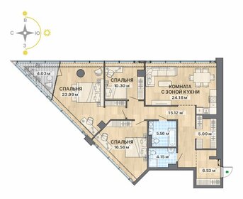 Квартира 115,5 м², 4-комнатные - изображение 1