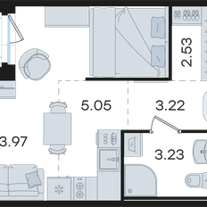 Квартира 28,6 м², студия - изображение 3