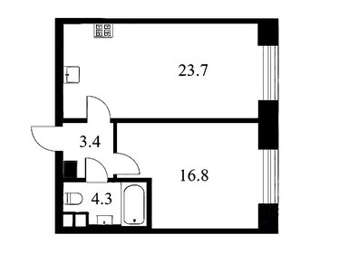 Квартира 48,2 м², 1-комнатная - изображение 1