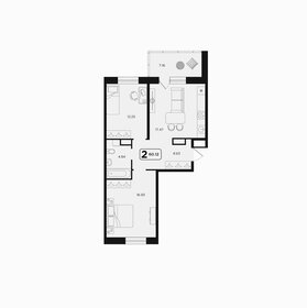 Квартира 60 м², 2-комнатная - изображение 1