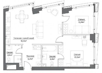 Квартира 99 м², 3-комнатная - изображение 1