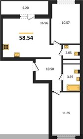 Квартира 58 м², 2-комнатная - изображение 1