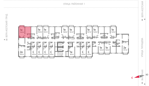 Квартира 34,2 м², 1-комнатная - изображение 3