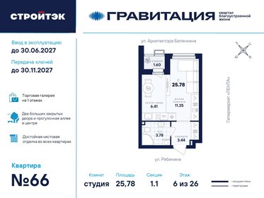 Квартира 25,8 м², студия - изображение 1