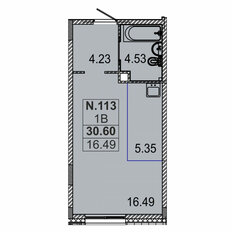 Квартира 32,6 м², студия - изображение 1