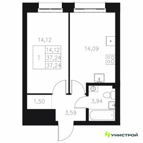 Квартира 37,2 м², 1-комнатная - изображение 1