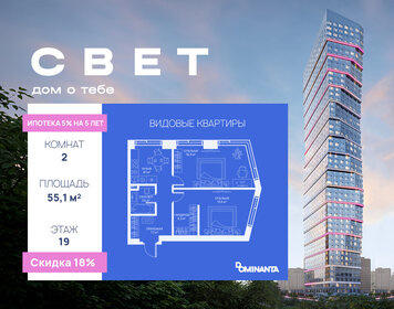 Квартира 55,1 м², 2-комнатная - изображение 1