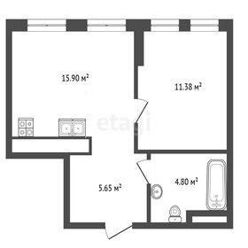 Квартира 38 м², 1-комнатная - изображение 1