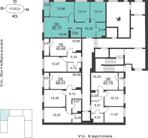 Квартира 78,2 м², 3-комнатная - изображение 2