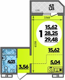 Квартира 29,5 м², студия - изображение 1
