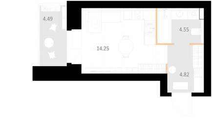 Квартира 25,9 м², студия - изображение 1