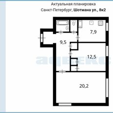 Квартира 54,5 м², 2-комнатная - изображение 2
