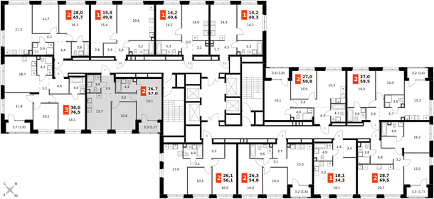 Квартира 57 м², 2-комнатная - изображение 3