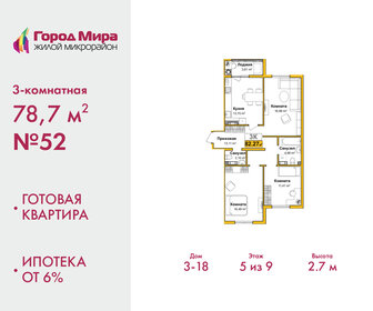 Квартира 78,7 м², 3-комнатная - изображение 1