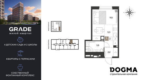 Квартира 21,1 м², студия - изображение 1