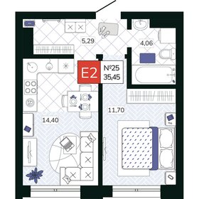 Квартира 35,5 м², 1-комнатная - изображение 1