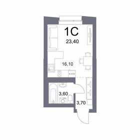 Квартира 23,4 м², студия - изображение 1