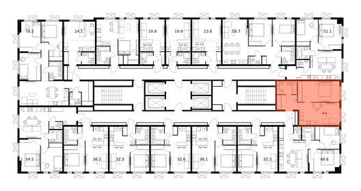 Квартира 43,3 м², 1-комнатная - изображение 2
