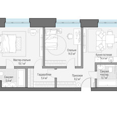 Квартира 76,6 м², 2-комнатные - изображение 3