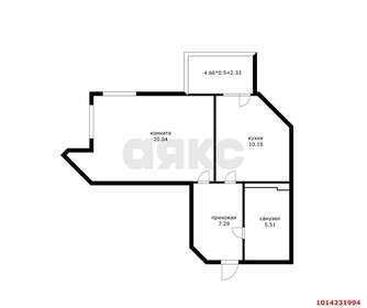 Квартира 48,3 м², 1-комнатная - изображение 1