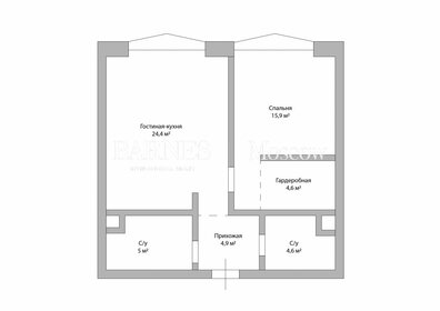 Квартира 59,7 м², 2-комнатные - изображение 1