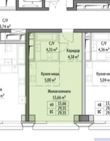Квартира 30 м², студия - изображение 1