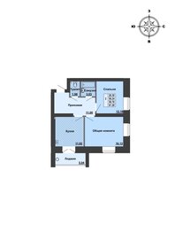 Квартира 61 м², 2-комнатная - изображение 1